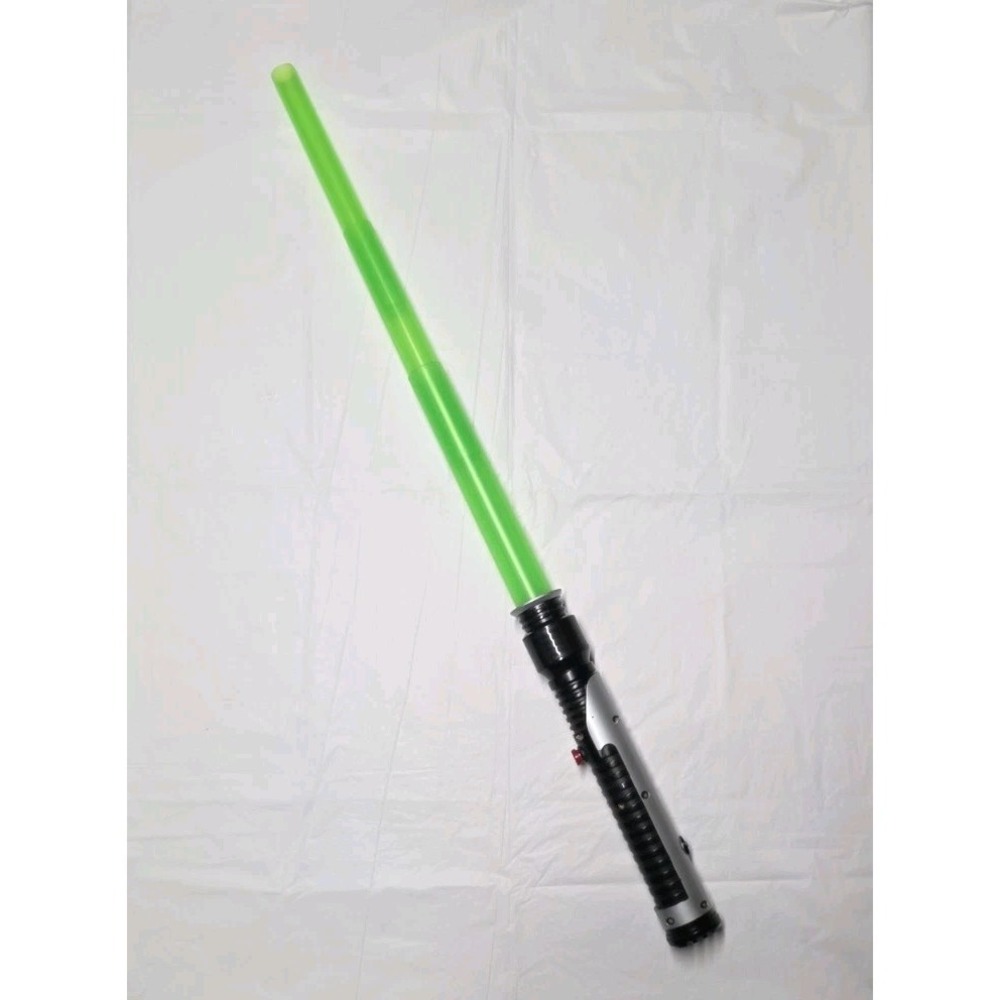 Star Wars 1999 Lightsaber Green Telescoping Qui-Gon Jinn Cosplay Vintage
